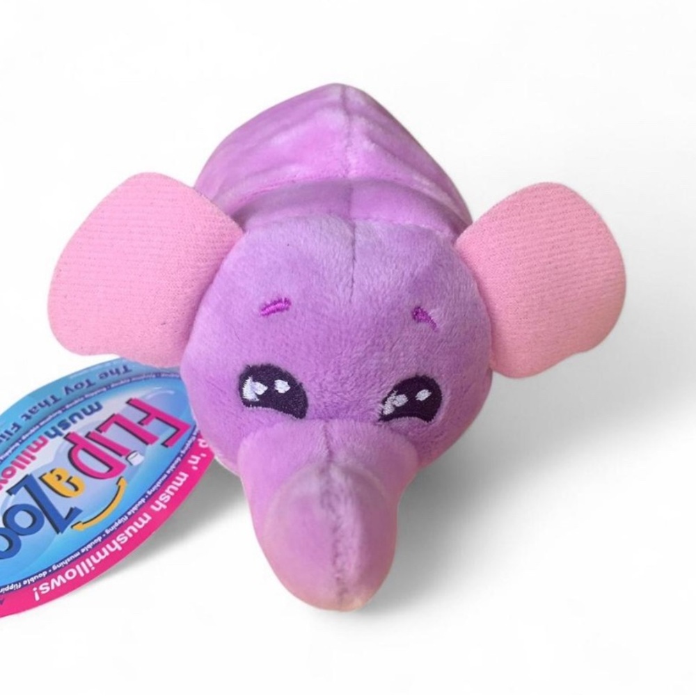 Elephant and Giraffe Convertible Plush Keychain